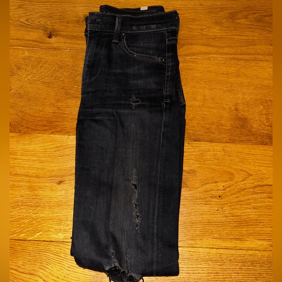 Citizens of Humanity high rise rocket black distressed jeans. - Picture 5 of 5